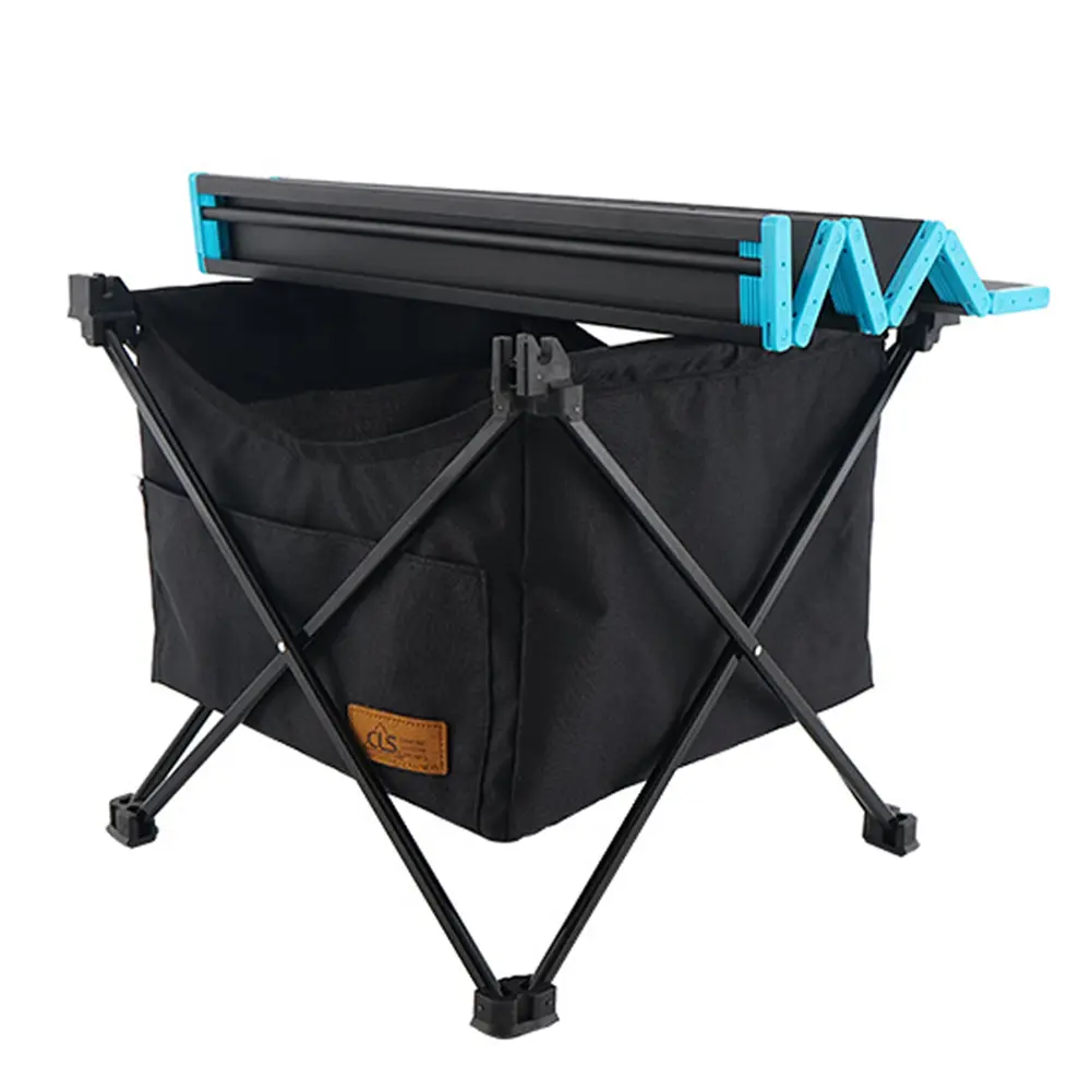 Portable Camping Tables Folding Beach Table W/ Storage Bag Ultralight Camping Table Foldable Tent Side Table for Outdoor Picnic