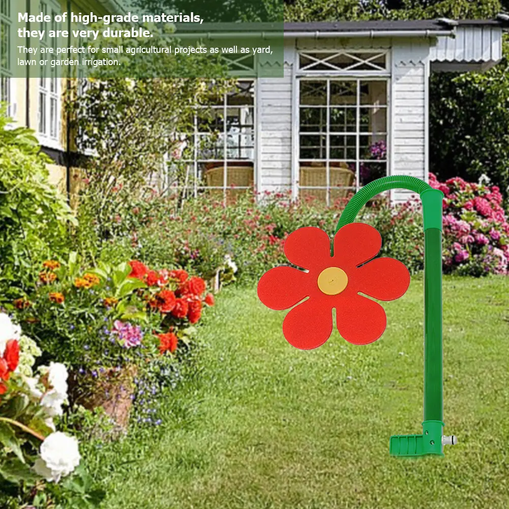 Lawn Sprinkler Flower Shape Dancing Daisy Sprinklers 720 Rotating Water Spray  for Yard Lawn Watering Garden Decoration