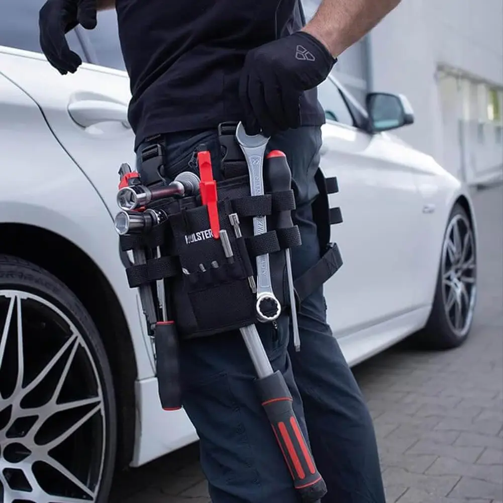 Tool Bag Belt Tool Pouch Holster for Leg Tool Organizer Pouch with Belt Clip Repair Tool Pouch Multifunction Tool Bags for Men