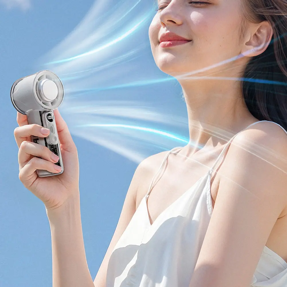 3000mAh 100 Speed Portable Fan Adjustable High-Speed Fan Battery Operated Cooling Fan for Camping Hiking Outdoor Activities