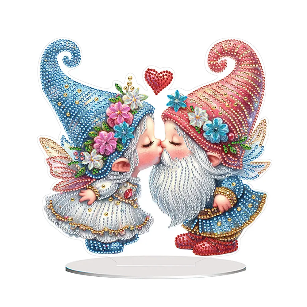 Acrylic Special Shaped Valentines Day Diamond Painting Tabletop Ornaments Kit Diamond Painting Desktop Ornaments Kit for Bedroom