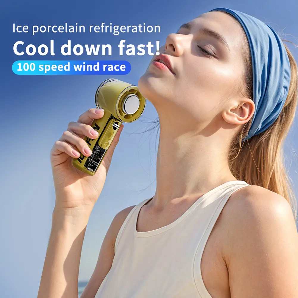 3000mAh 100 Speed Portable Fan Adjustable High-Speed Fan Battery Operated Cooling Fan for Camping Hiking Outdoor Activities