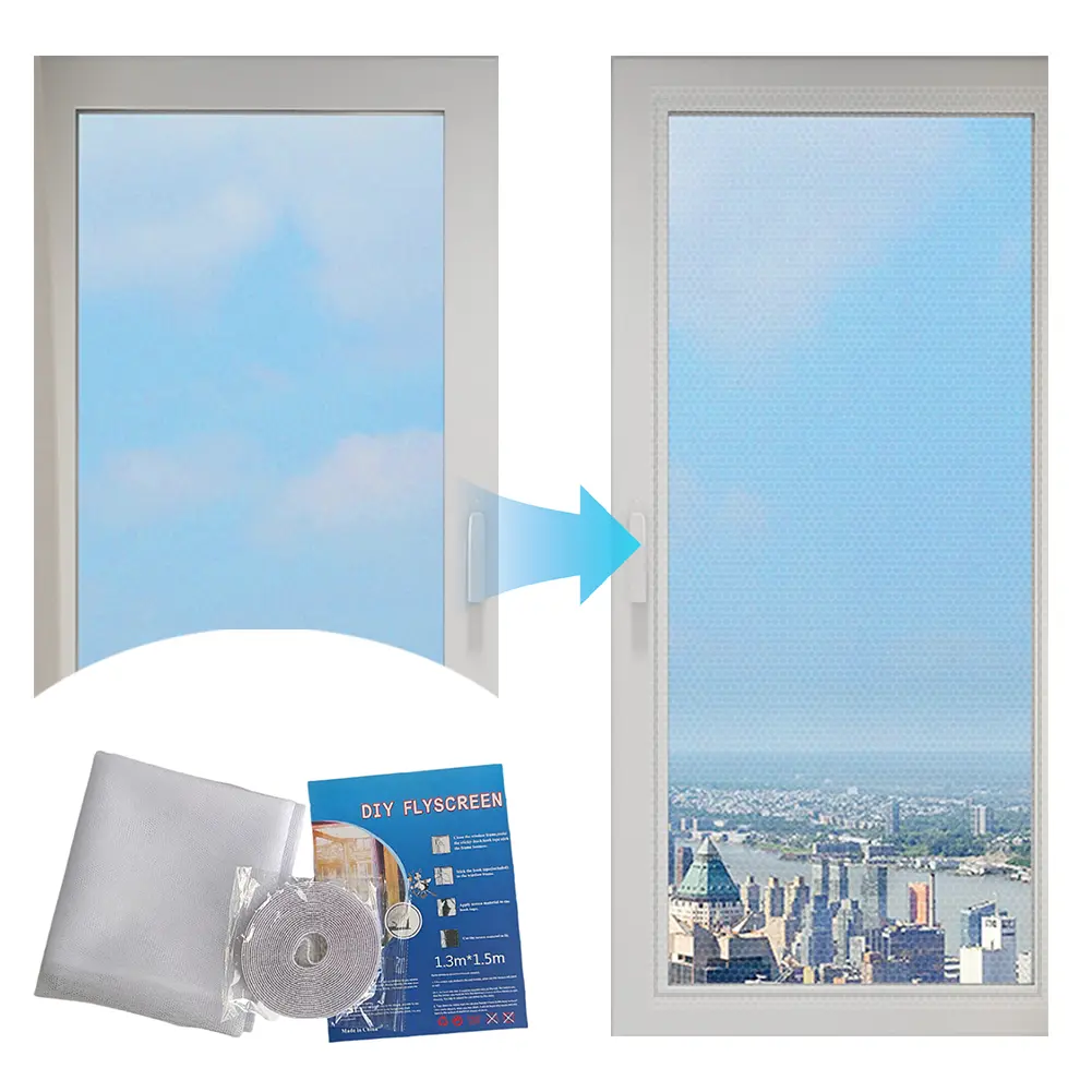 6Pcs Screen Door Replacement 130x150cm DIY Window Screen Fine Mesh Fly Mosquito Net Window Well-Ventilated for Patio Window