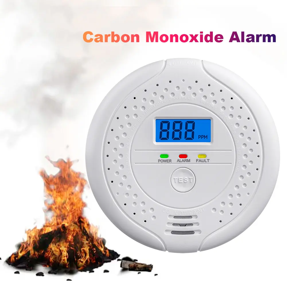 Digital Carbon Monoxide Detector Audible and Visual Alarm Battery Powered CO Gas Monitor Alarm Detector CO Sensor Home Use