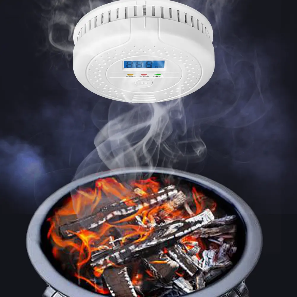 Digital Carbon Monoxide Detector Audible and Visual Alarm Battery Powered CO Gas Monitor Alarm Detector CO Sensor Home Use
