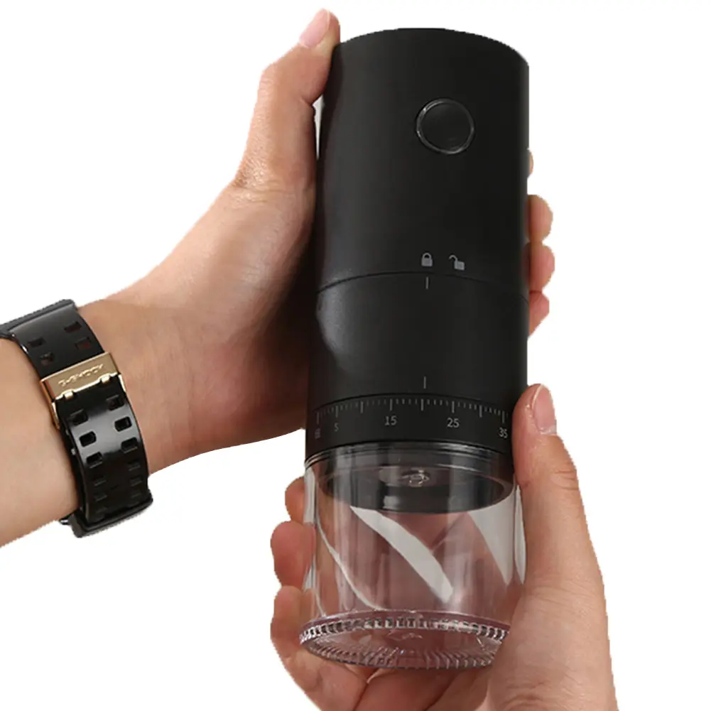 Electric Coffee Grinder 1250mAh Bean Grinding Machine USB Rechargeable Nut Bean Spice Blender Kitchen Gadget Tools