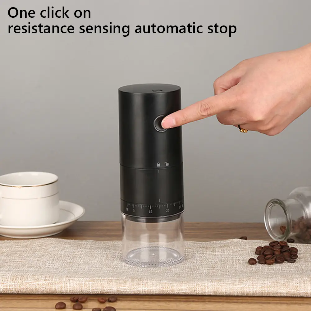 Electric Coffee Grinder 1250mAh Bean Grinding Machine USB Rechargeable Nut Bean Spice Blender Kitchen Gadget Tools