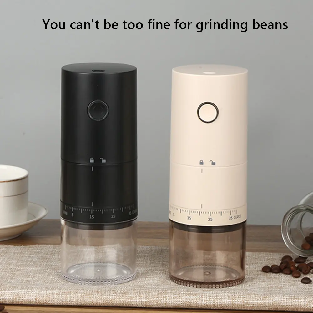 Electric Coffee Grinder 1250mAh Bean Grinding Machine USB Rechargeable Nut Bean Spice Blender Kitchen Gadget Tools