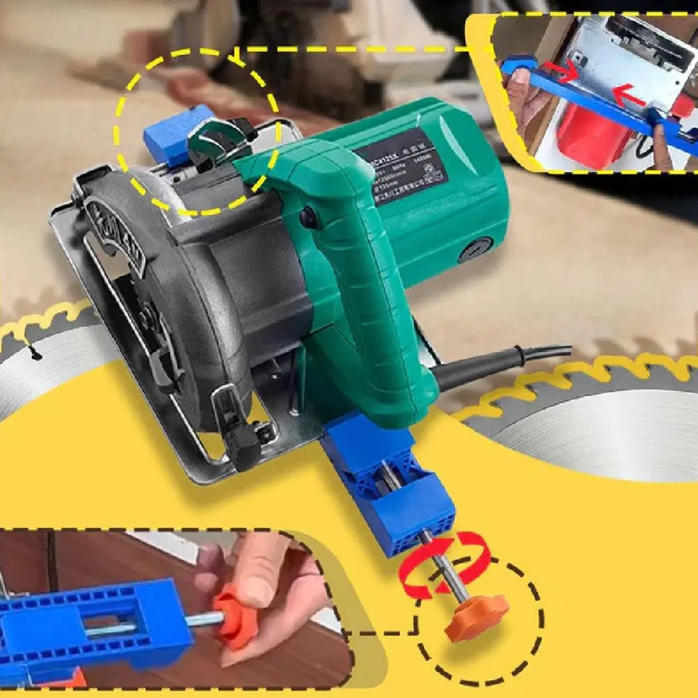High-quality Adjustable Cutting Machine Base Guide Rail ABS Circular Saw Milling Positioning Clamps Lock The Cutter Base