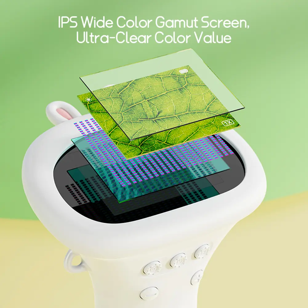 1000X Handheld Digital Microscope 2 Inch IPS Screen Children Biological Insect Coin Magnifier 2MP Lens Mini Portable Microscopes