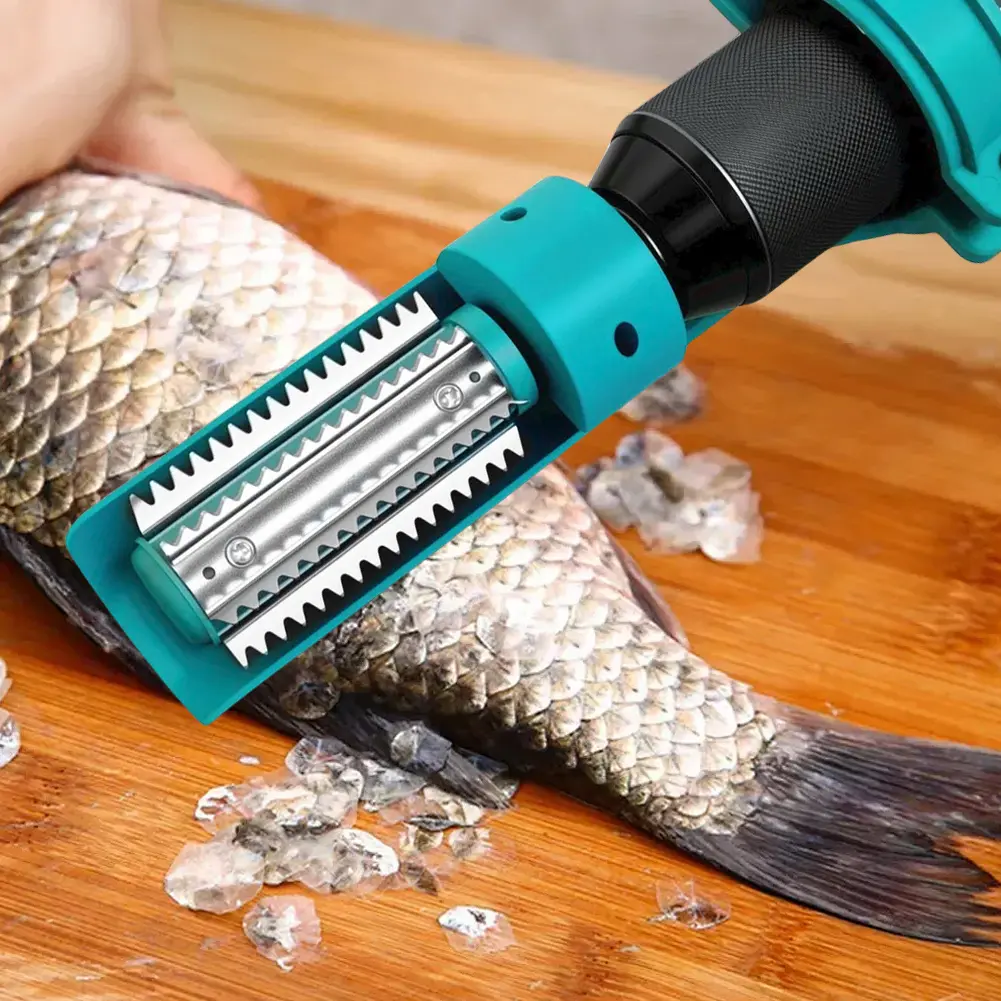 Electric Fish Scale Scraper Portable Fish Descaler Tool Fish Scale Cleaner Machine for Chef and Home Cooks Fish Cleaning Tools