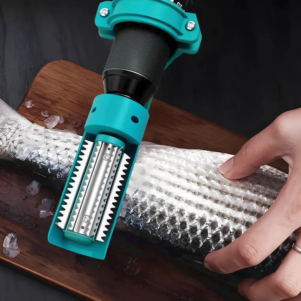 Electric Fish Scale Scraper Portable Fish Descaler Tool Fish Scale Cleaner Machine for Chef and Home Cooks Fish Cleaning Tools