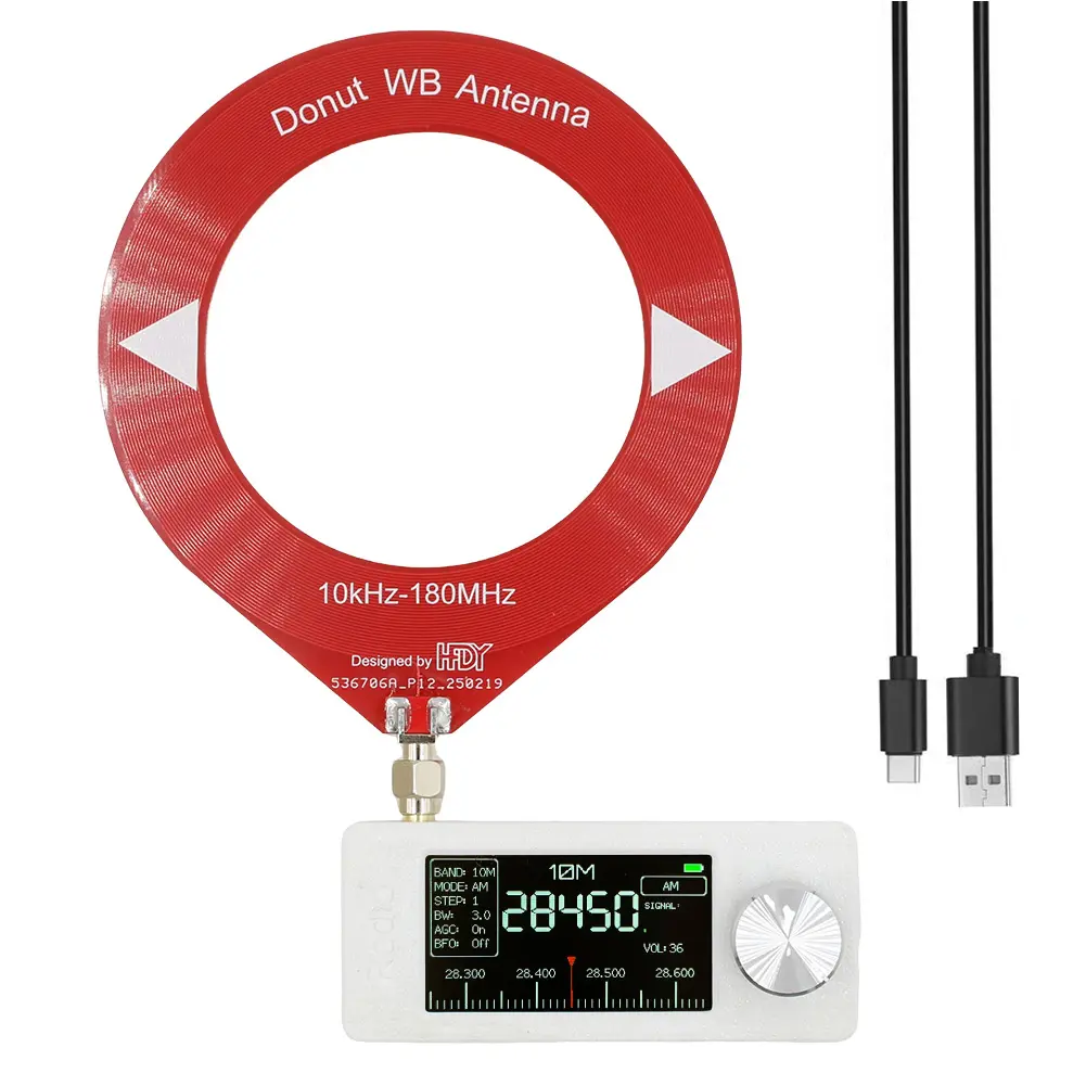 SI4732 0.5-108mhz Portable Radio 1.9inch IPS Screen All Band Radio Receiver LSB USB AM FM FM/AM Radio with Antenna