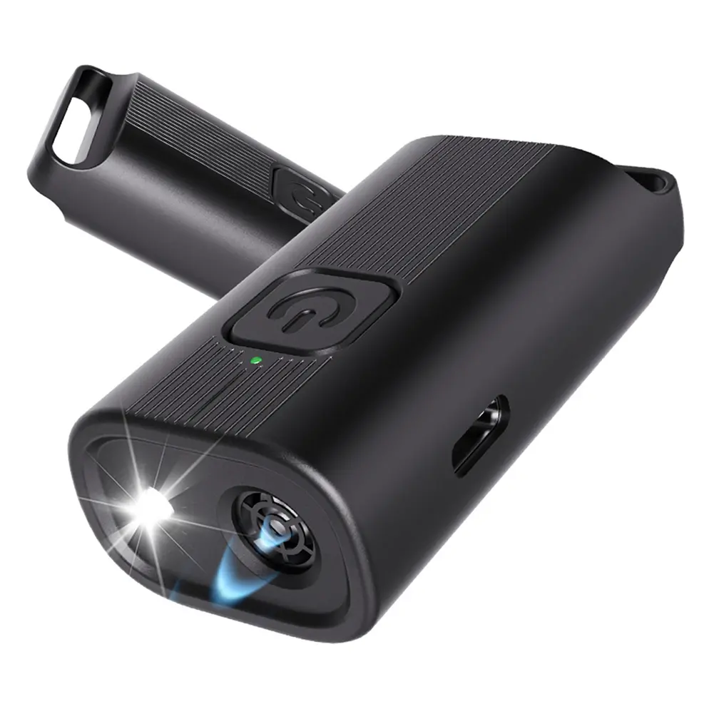 Ultrasonic Anti-Barking Device Long Range Rechargeable Pet Dog Repeller with LED Flashlight Dog Chaser for Indoor Outdoor Use