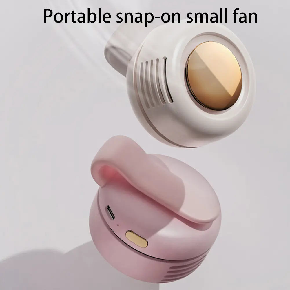 900mah Small Clip Fan Portable Silent Mini Bladeless Fan Clip On 3 Speeds Clip-on Fans Mini Whirlwind Fans for Waist Clips