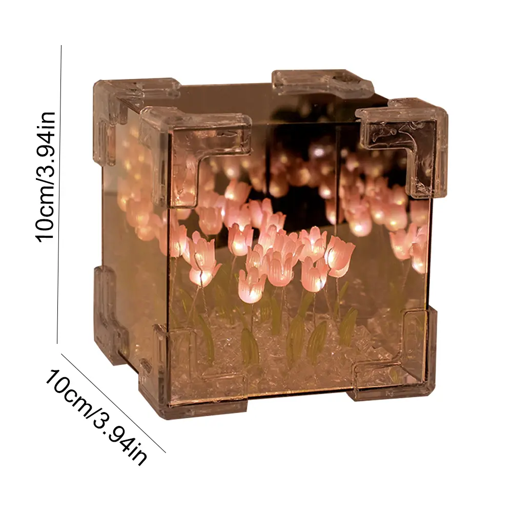 Artificial Tulip Flower Night Light LED Night Lamp Table Lamp Artificial Flower Lamp Bedroom Decor Birthday Gifts