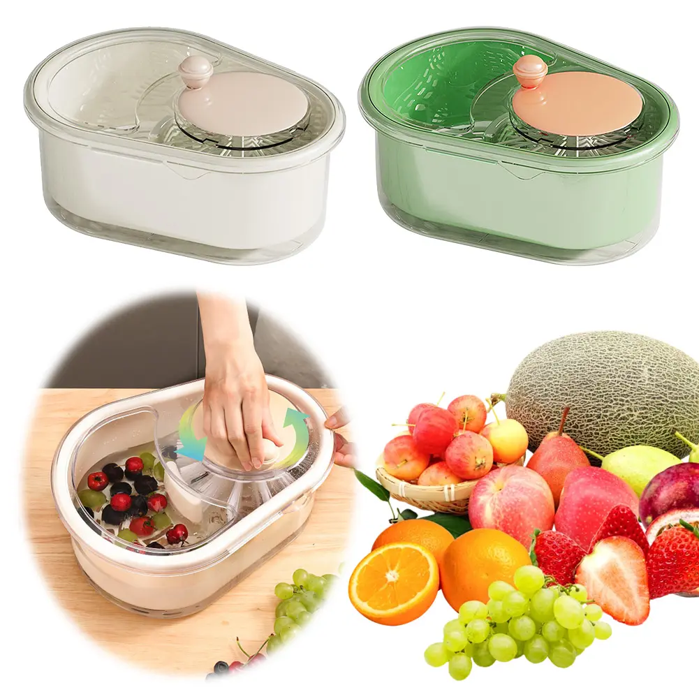 Fruit Washer Lettuce Spinner Vegetables Fruits Wash Bowl Kitchen Cleaning Drainer Basket for Kitchen