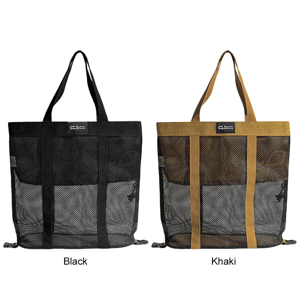 Outdoor Camping Handbag Large Capacity Portable Shopping Bag Foldable Beach Handbag Camping Storage Bag for Vacation Travel