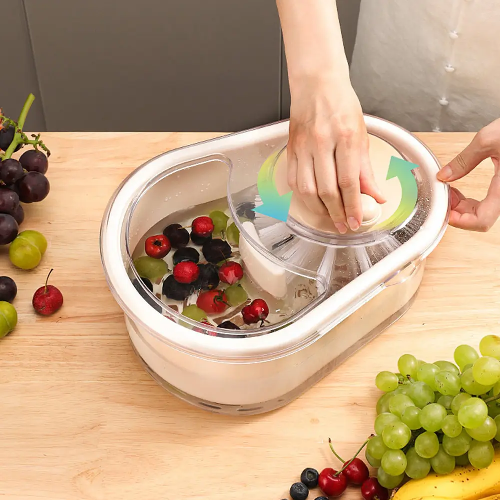 Fruit Washer Lettuce Spinner Vegetables Fruits Wash Bowl Kitchen Cleaning Drainer Basket for Kitchen