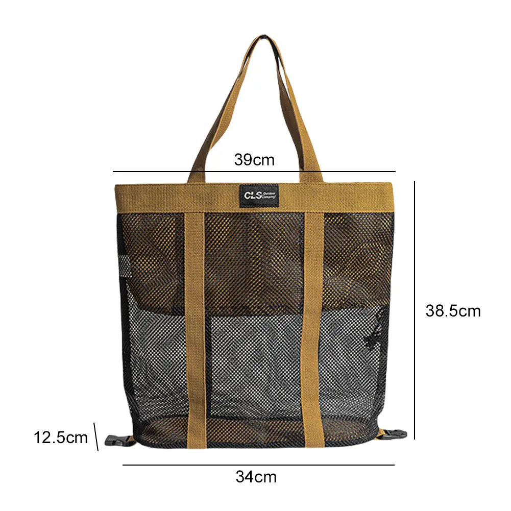 Outdoor Camping Handbag Large Capacity Portable Shopping Bag Foldable Beach Handbag Camping Storage Bag for Vacation Travel