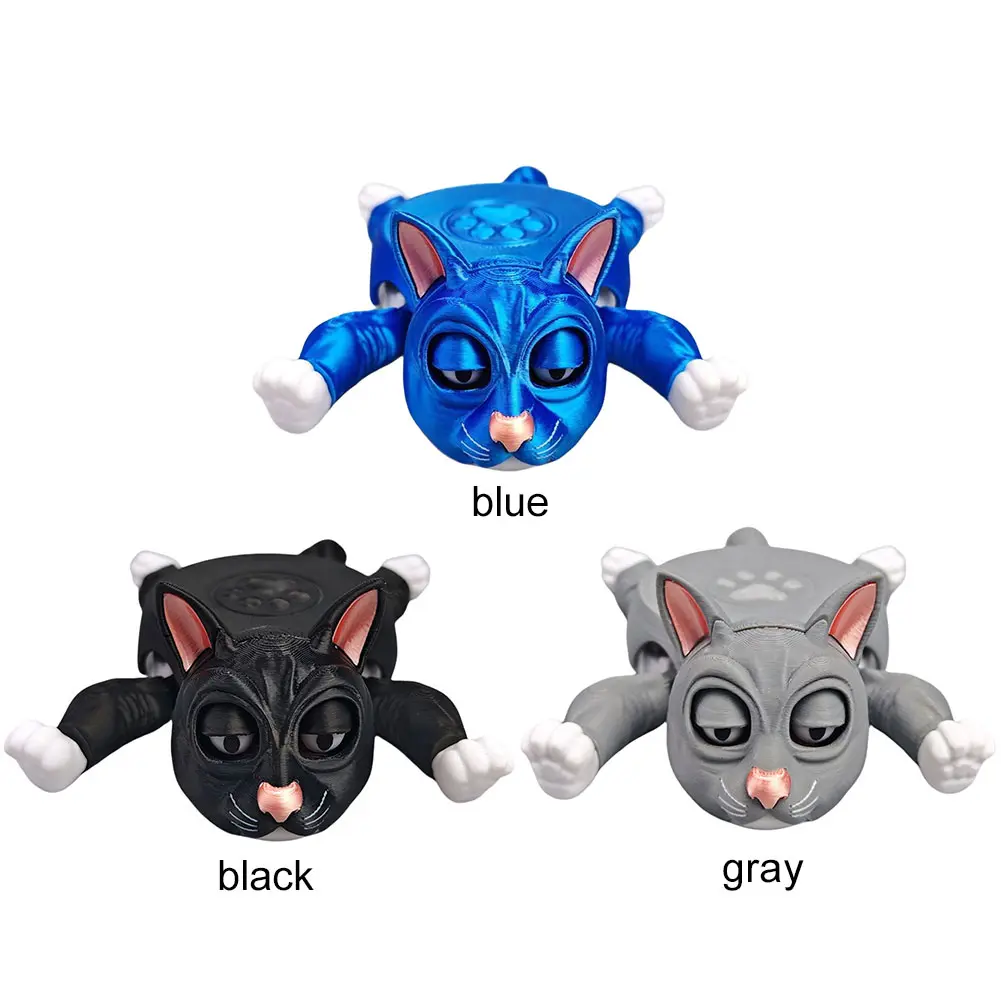 Unique 3D Printed Cat Coasters Funny Panicked Cat Cup Pad Cup Holder Office Desktop Home Decoration Ornament
