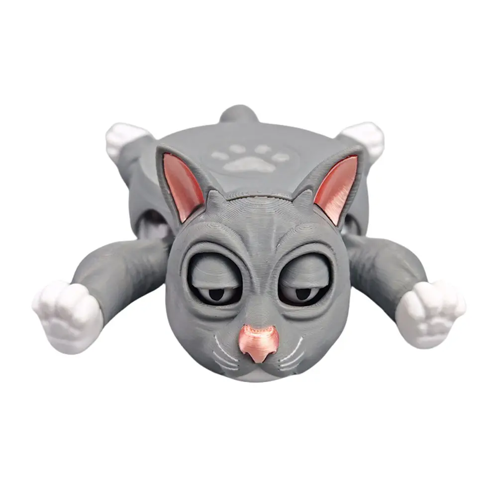 Unique 3D Printed Cat Coasters Funny Panicked Cat Cup Pad Cup Holder Office Desktop Home Decoration Ornament