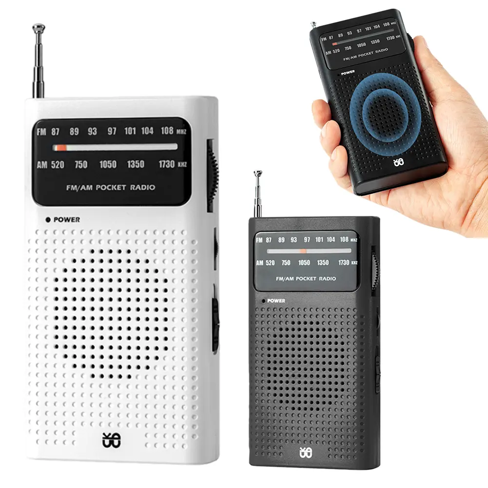 Full Band AM FM Radio Battery Powered 3.5mm AUX Portable Pointer Radio HIFI Analog Radio Best Reception Pocket Radio for Elderly