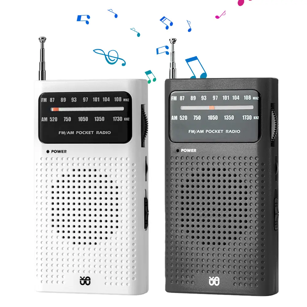 Full Band AM FM Radio Battery Powered 3.5mm AUX Portable Pointer Radio HIFI Analog Radio Best Reception Pocket Radio for Elderly