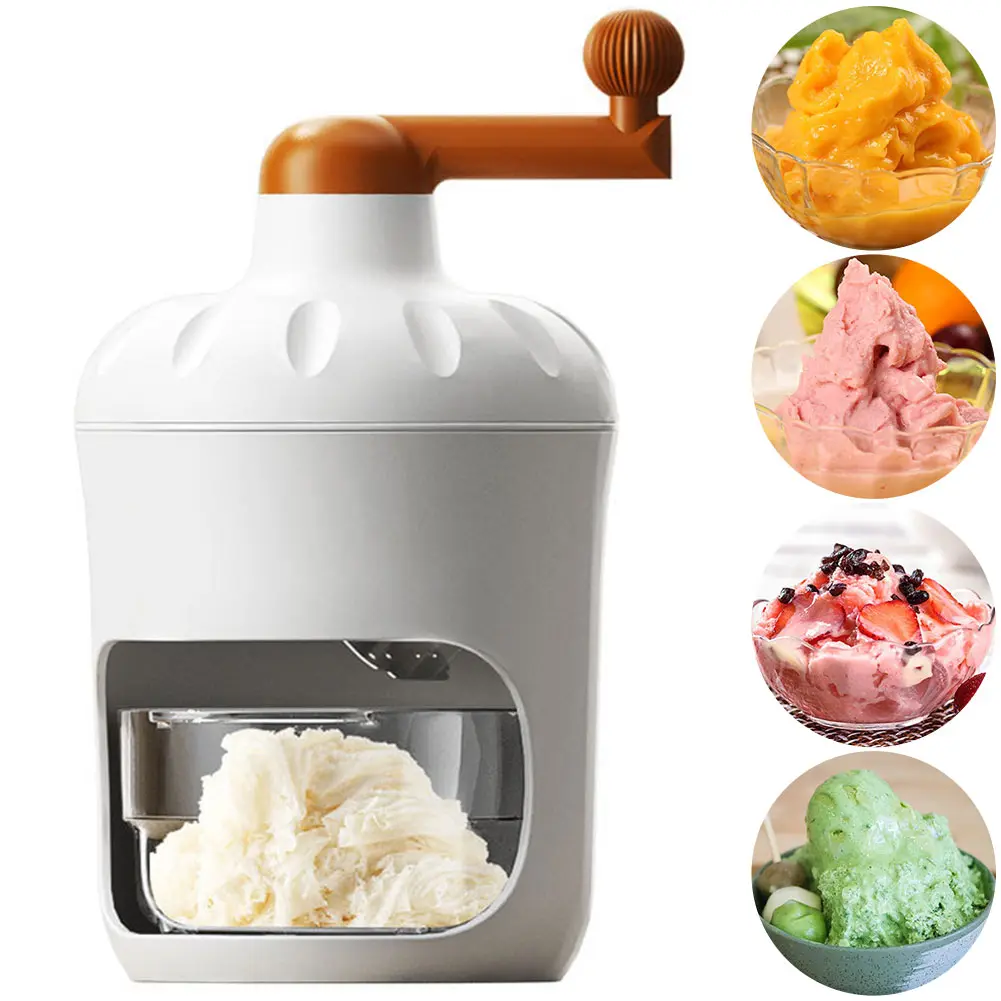 Manual Shaved Ice Machine Lightweight Mini Rotary Ice Shaving Machine Multifunction Household Crushed Ice Maker for Kitchen Home