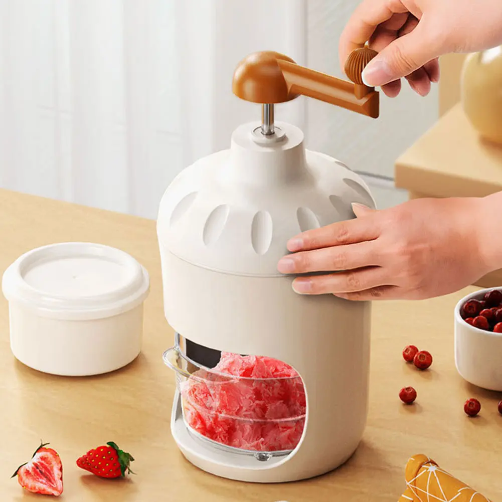 Manual Shaved Ice Machine Lightweight Mini Rotary Ice Shaving Machine Multifunction Household Crushed Ice Maker for Kitchen Home