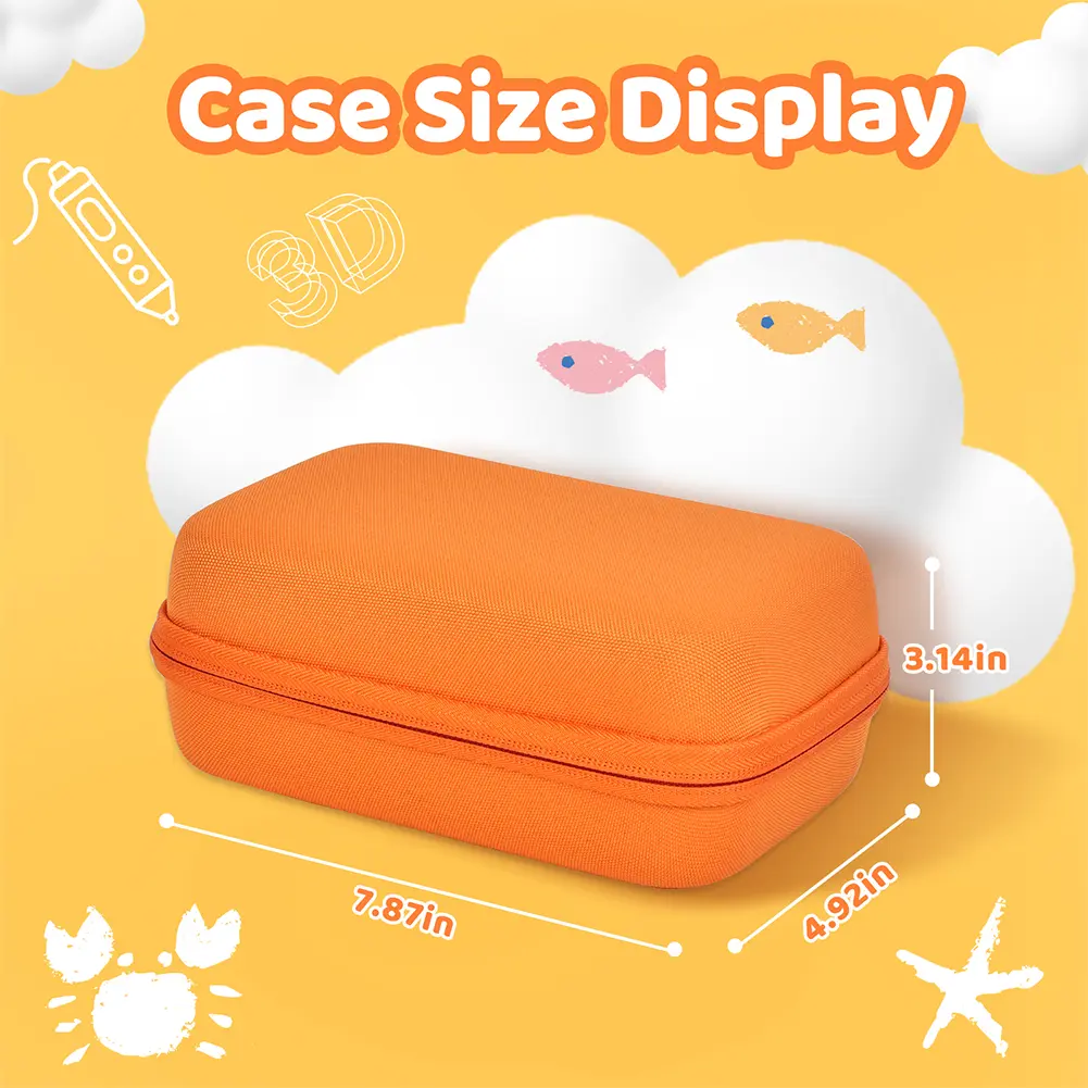 Hard Carrying Case for SCRIB3D P1 3D Printing Pen Anti-Drop Hard Travel Case Carrying Bag for PLA Filament Project Guide Charger