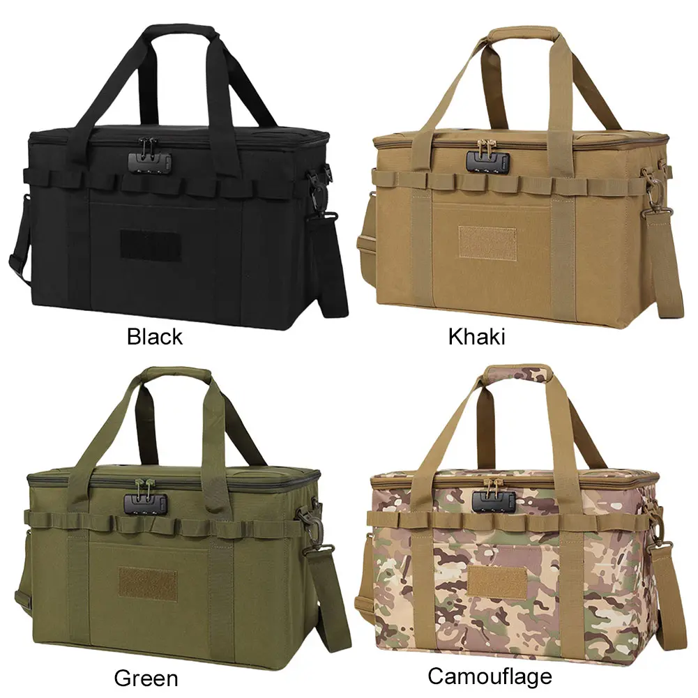 36L Camping Storage Bag with Combination Lock Outdoor Travel Organizer Camping Equipment Bag for Outdoor Camping Travel Picnic