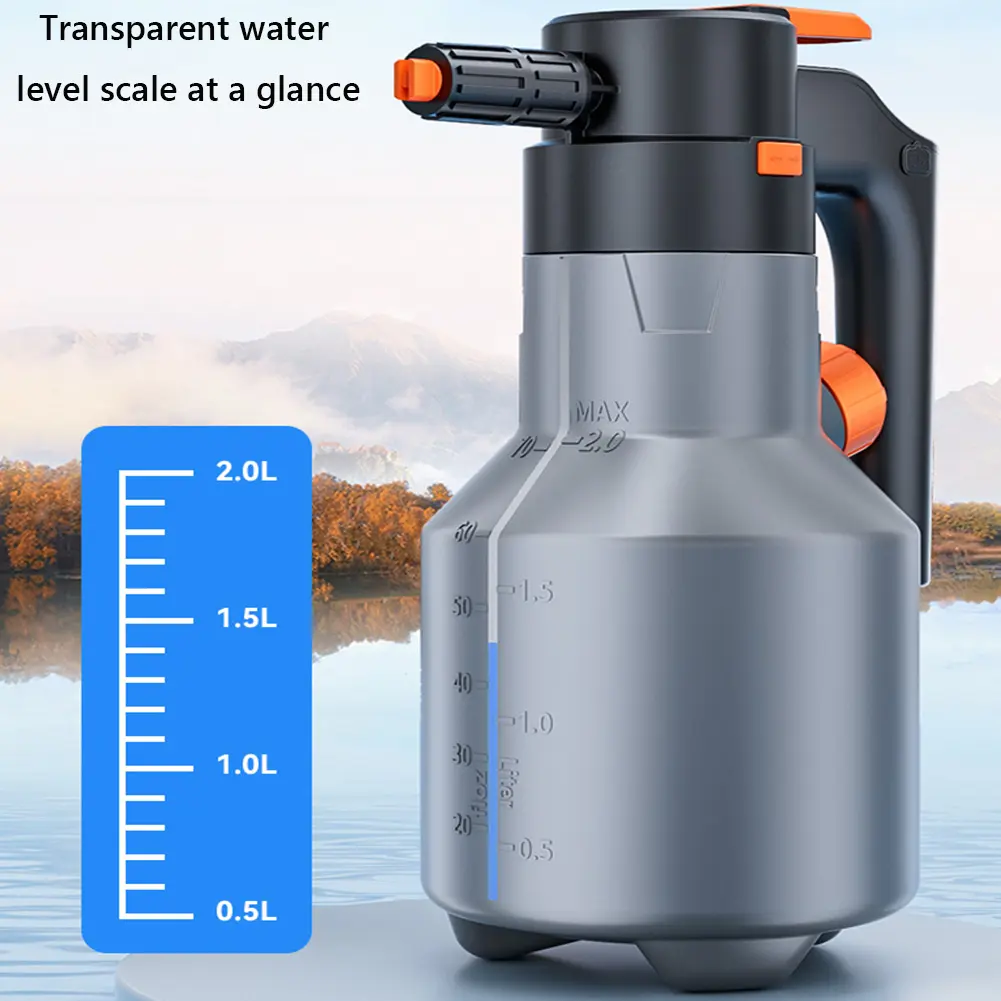 2L Electric Foam Sprayer Car Wash Foam Sprayer Battery Powered Cordless Foaming Spray Rechargeable Foam Sprayer for Home Garden