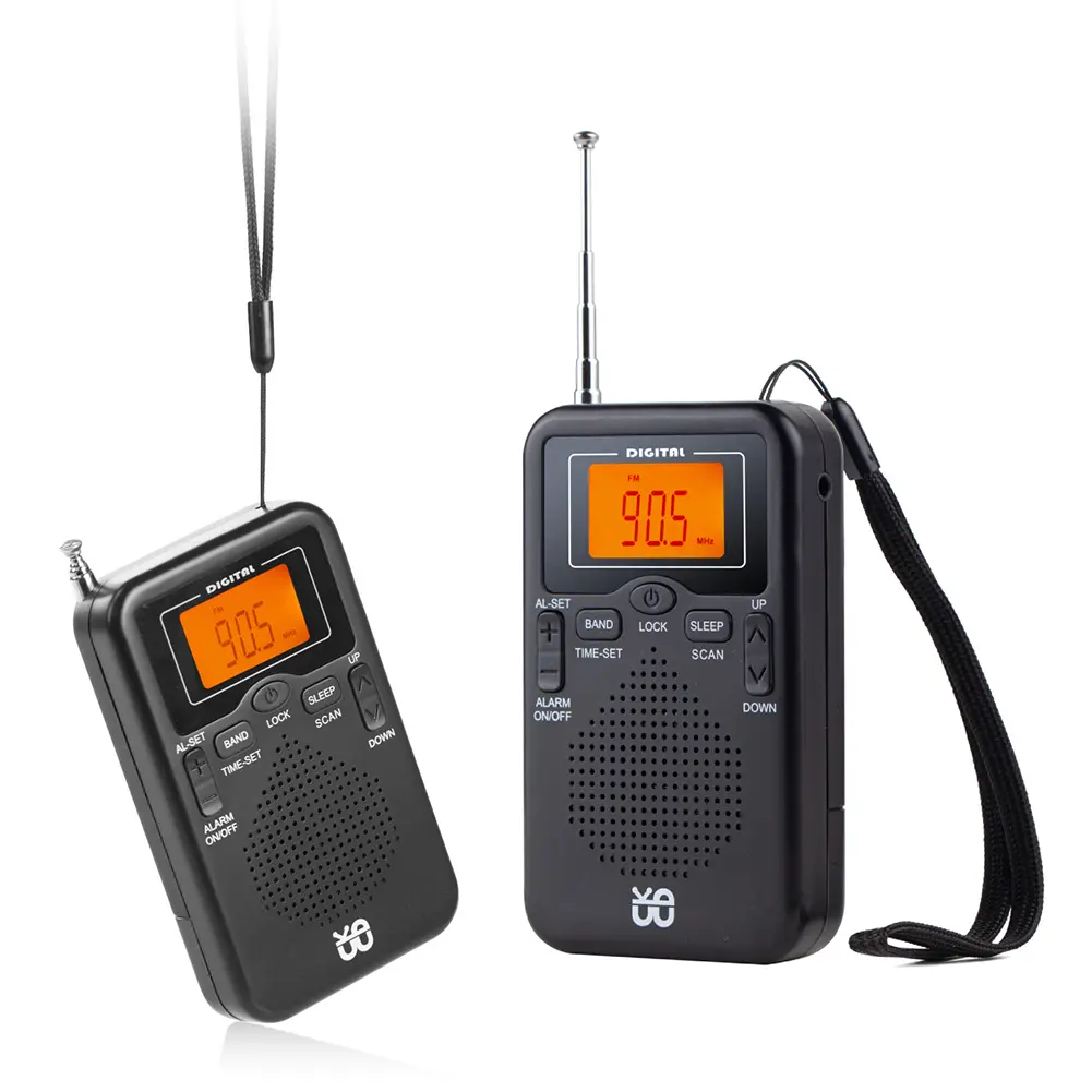 AM FM Radio LCD Display Pocket Radio Portable Radio for Walk/Jogging/Gym/Camping