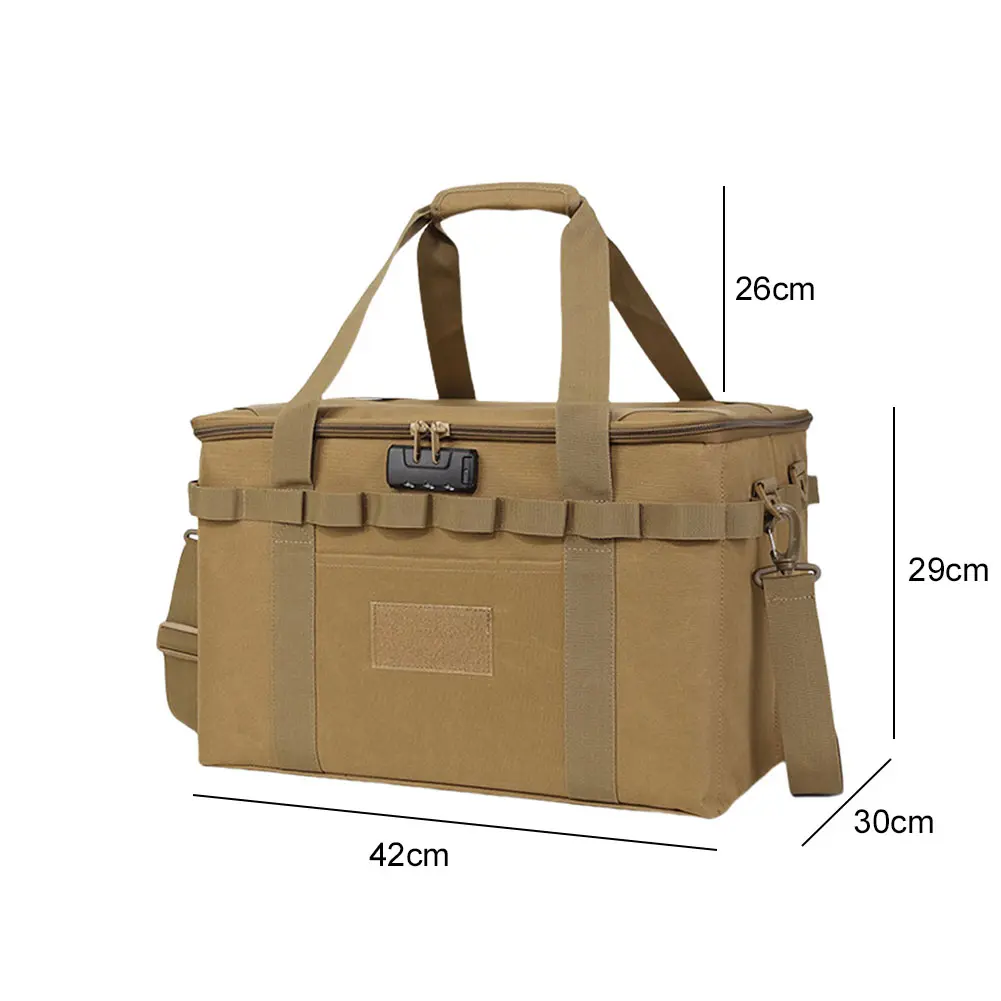 36L Camping Storage Bag with Combination Lock Outdoor Travel Organizer Camping Equipment Bag for Outdoor Camping Travel Picnic