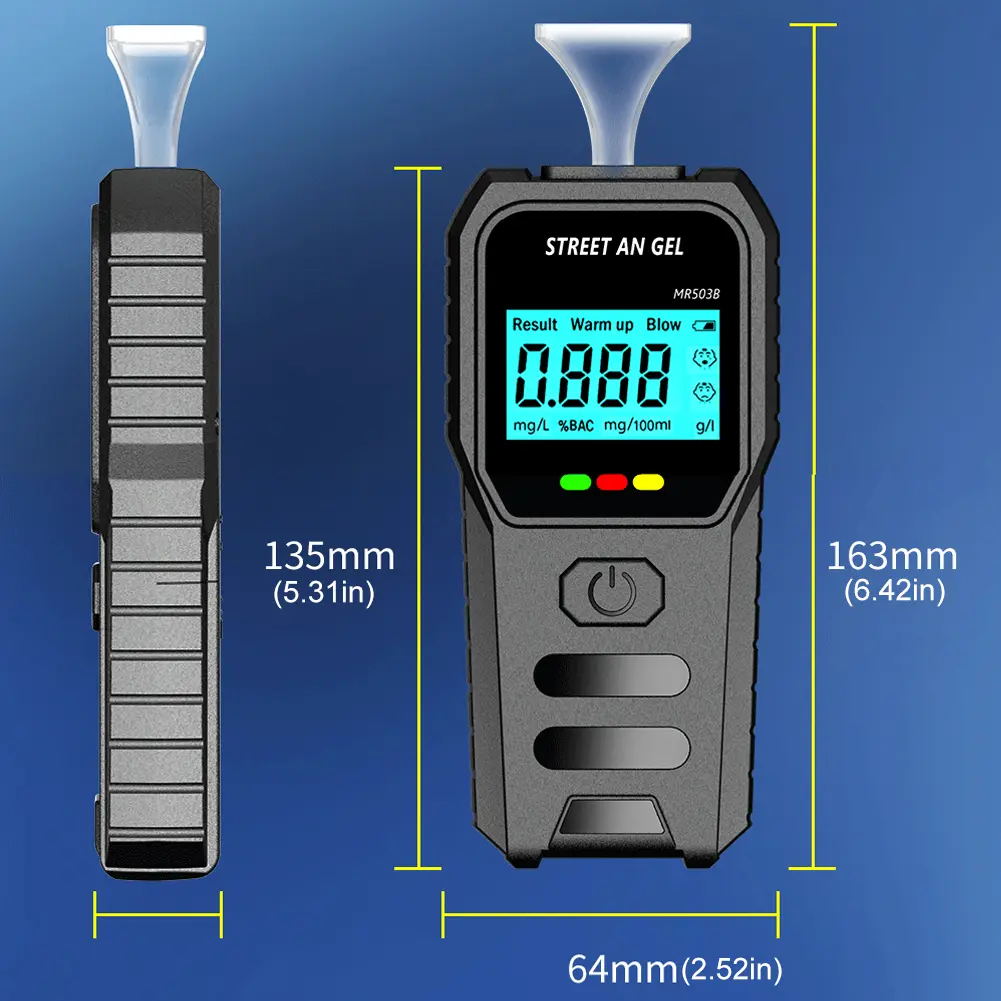 Digital Alcohol Breath Tester Backlight LCD Display Alcohol Breathalyzer Portable Breathalyzer Alcoholometer for Home Party Use