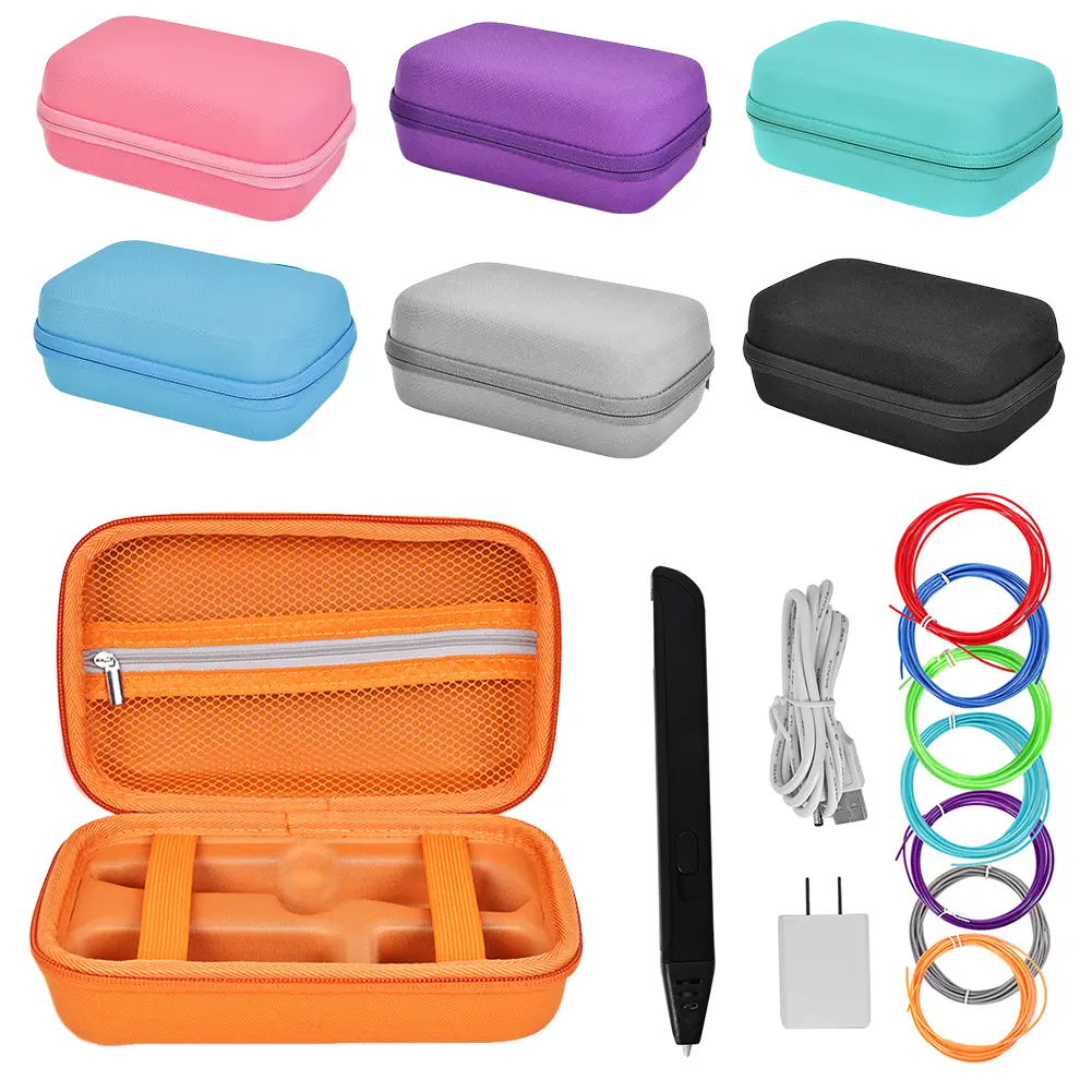 Storage Case for MYNT3D Super 3D Pen Waterproof Portable Storage Bag Shockproof Anti-Drop for PLA Filament Project Guide Charger