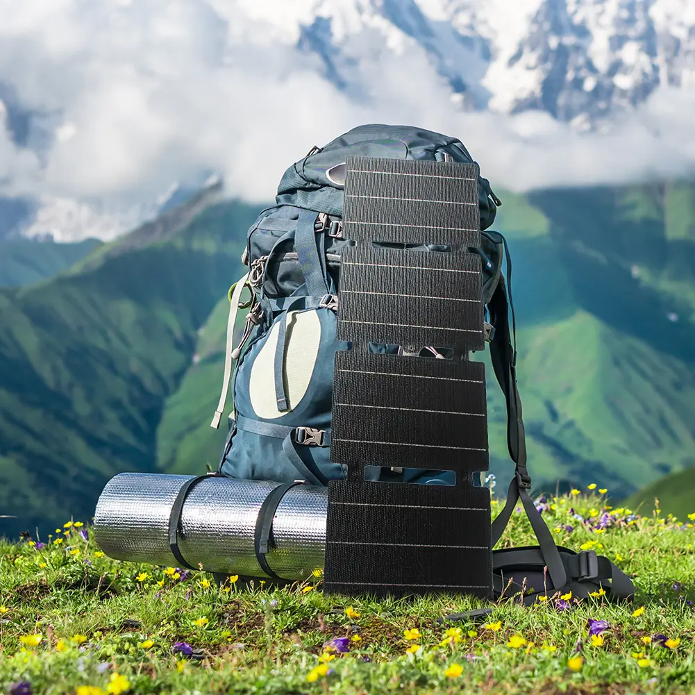 30W Foldable Solar Panels 3 Output Ports Portable Solar Panel Charger Lightweight Solar Panel Charger for Camping Essentials