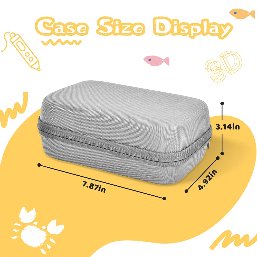 Storage Case for MYNT3D Super 3D Pen Waterproof Portable Storage Bag Shockproof Anti-Drop for PLA Filament Project Guide Charger