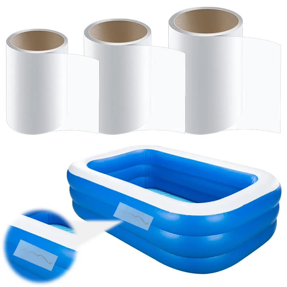 1M Roll TPU Pool Repair Patch Waterproof Inflatable Patch Repair Kit for Air Mattress Swimming Pool Bounce House Tent