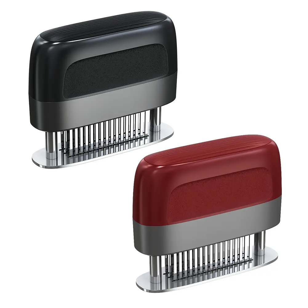 Stainless Steel Meat Needle 48 Blades Softener Tenderizer Meat Tenderizer Meat Beaf Steak Mallet for Tenderizing BBQ Marinade