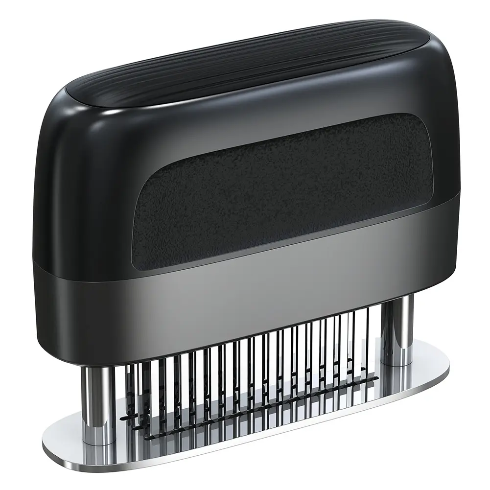Stainless Steel Meat Needle 48 Blades Softener Tenderizer Meat Tenderizer Meat Beaf Steak Mallet for Tenderizing BBQ Marinade