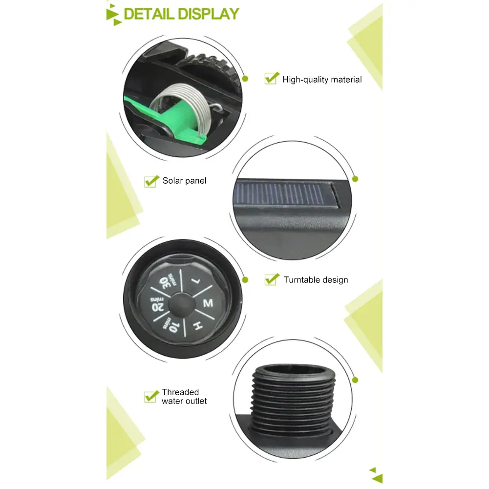 Solar Powered Water Sprayer Scaring Away Wild Animals Animal Repellent Sprayer Timing Sprinkle Irrigation System for Outdoor Use