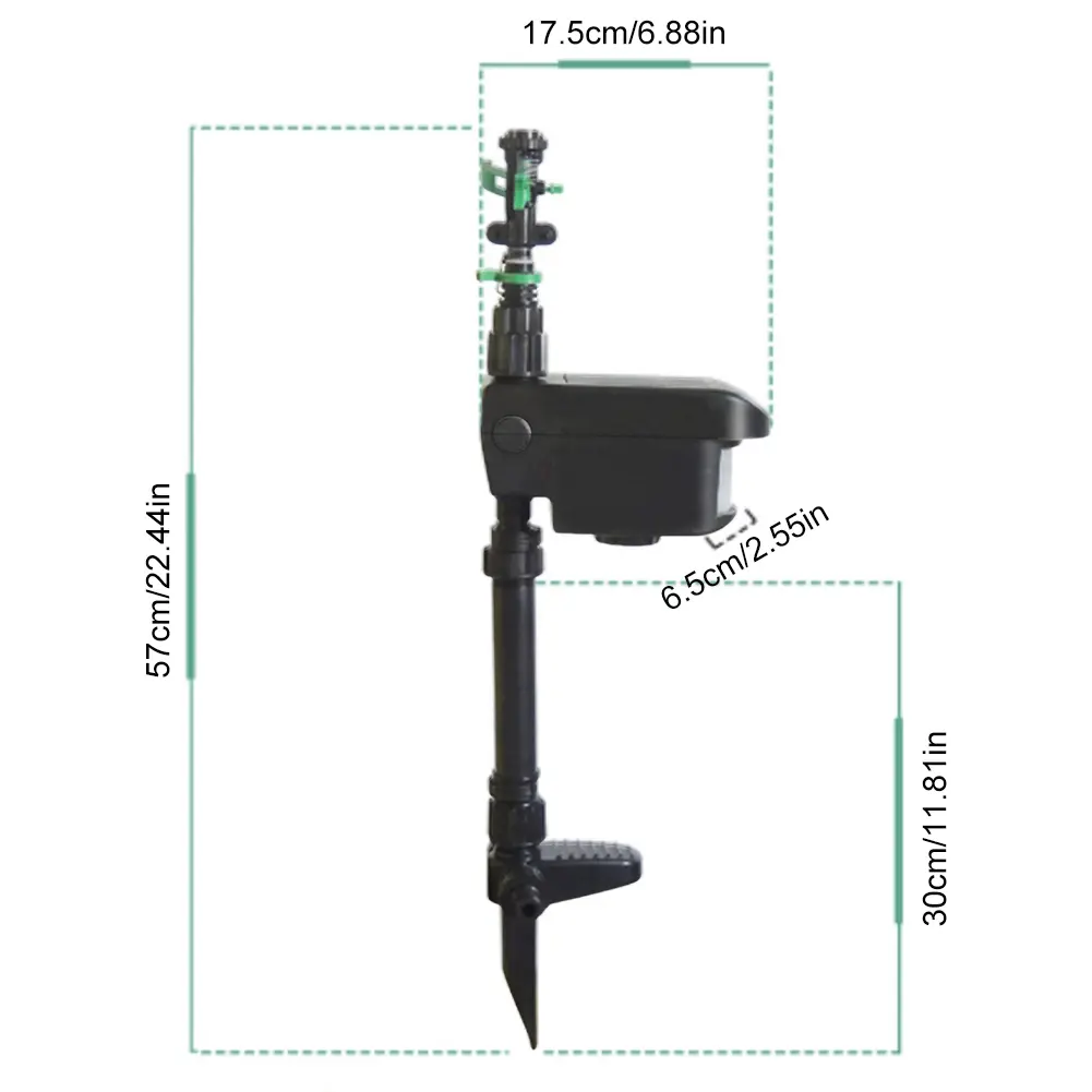 Solar Powered Water Sprayer Scaring Away Wild Animals Animal Repellent Sprayer Timing Sprinkle Irrigation System for Outdoor Use