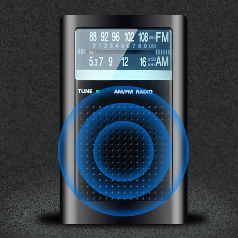 R06 Radio Mini Portable AM FM Radio with Antenna Pocket Radio Receiver With Loud Speaker Pointer Radio Supports Wired Earphone