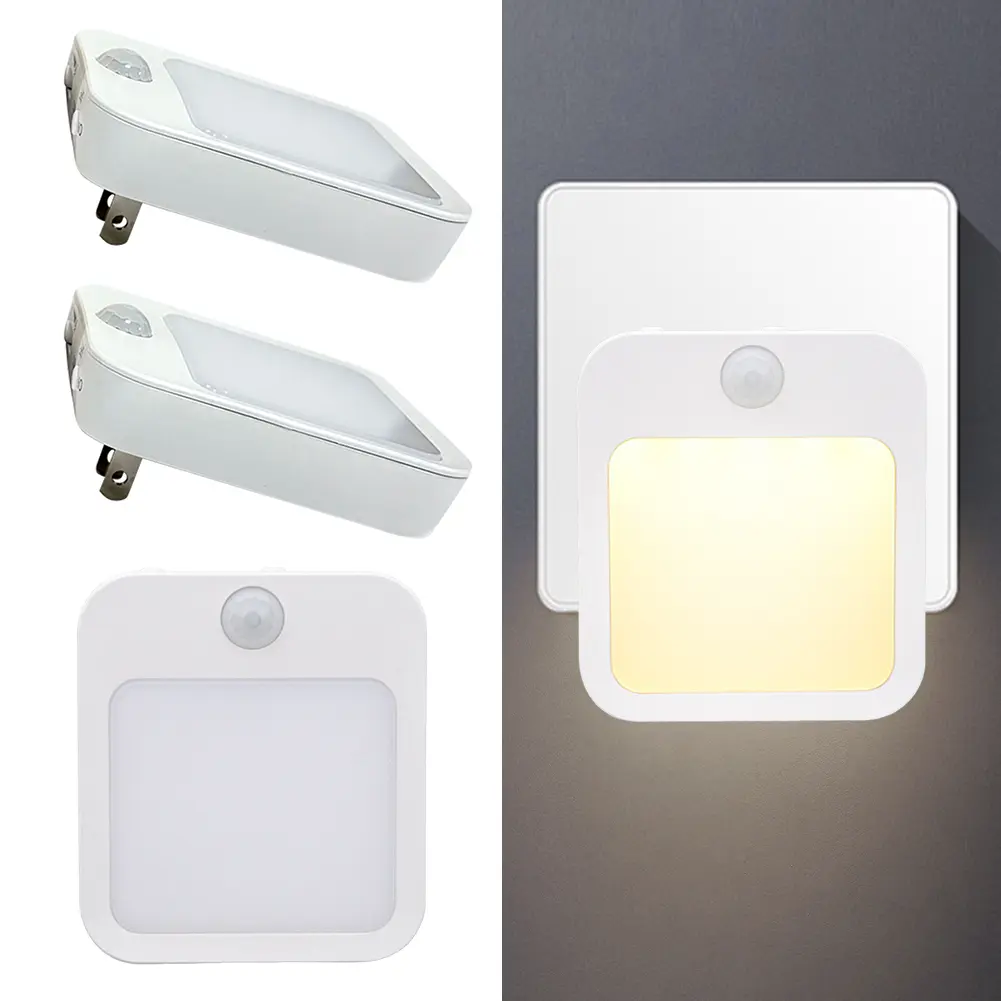 Motion Sensor LED Night Lights EU Plug Dimmable Cabinet Light For  Bedside Bedroom Corridor Wireless Night Lamp Lighting