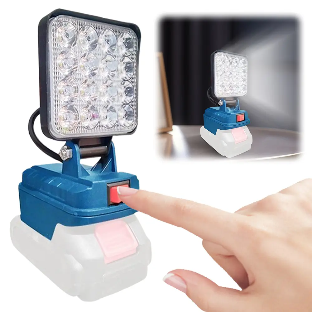 LED Work Light Outdoor Flashlight Rechargeable Emergency Light Dual USB Ports LED Spotlight Waterproof for Maintenance