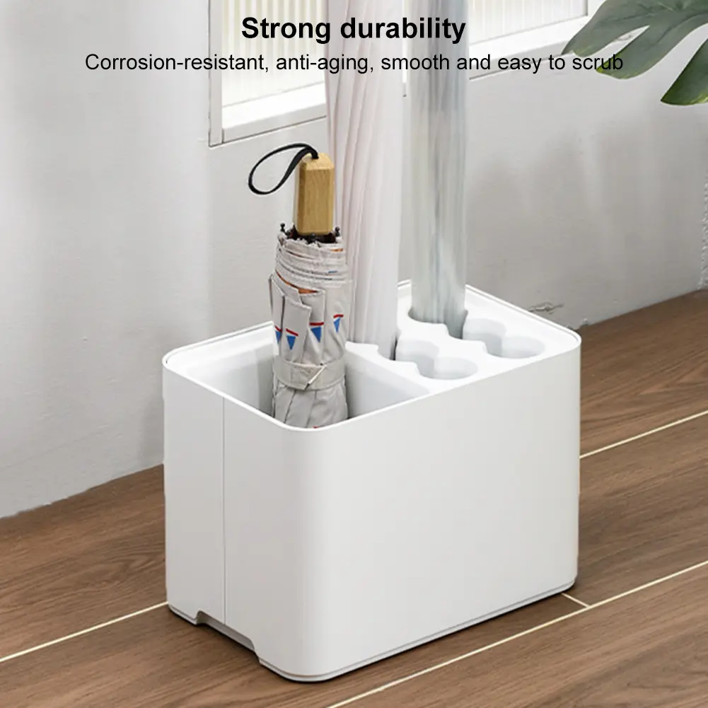 Umbrella Rack with Removable Drip Tray Free Standing Umbrella Stand Entrance Umbrella Holder for Long Folding Umbrellas