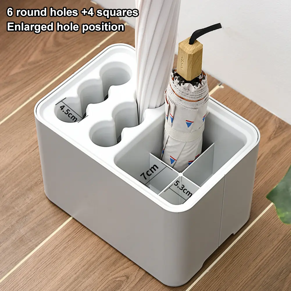 Umbrella Rack with Removable Drip Tray Free Standing Umbrella Stand Entrance Umbrella Holder for Long Folding Umbrellas