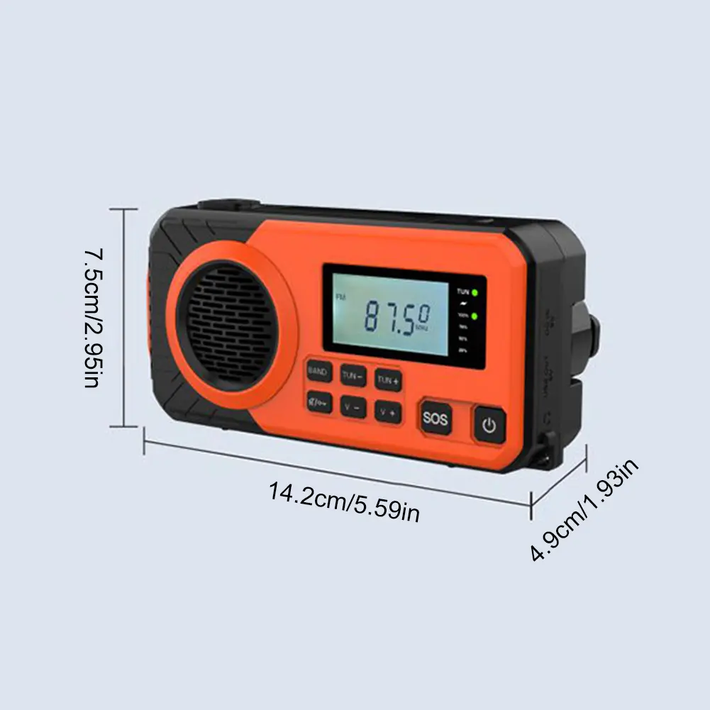 Hand Crank Emergency Radio AM/FM/SW Radio with Flashlight SOS Alarm Portable Weather Radio for Outdoor Camping and Emergency